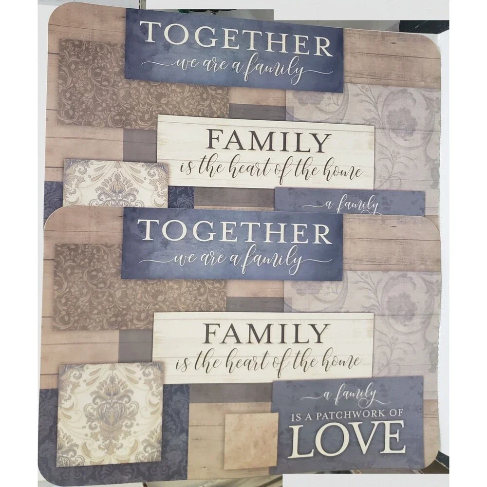 Set of 2 Same Non Clear Plastic Placemats (17